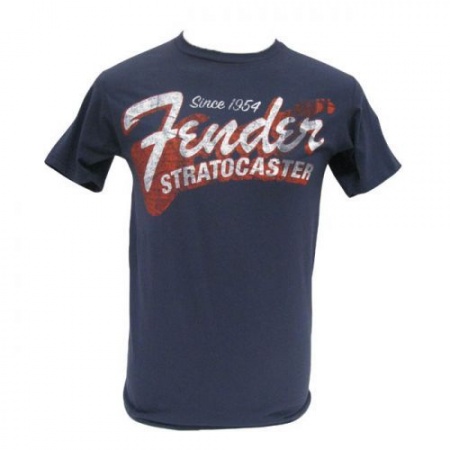 Fender T-shirt 'Since 1954 Stratocaster' - Blauw XL